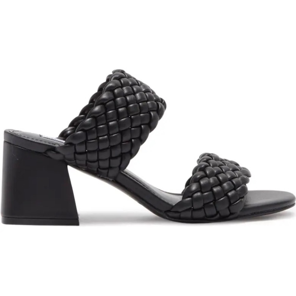 Steven Madden Women's Daphnee Braided Block Heel Sandal In Black